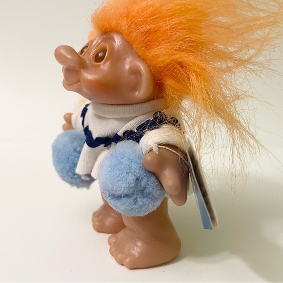Vtg 1986 Dam Nordic Troll  Orange Hair Troll Doll - Picture 5 of 16
